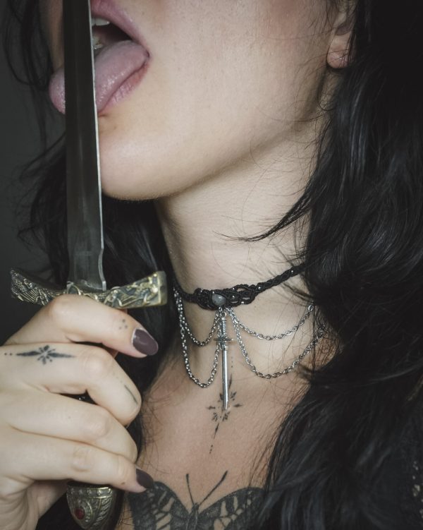 sigrun necklace on a neck