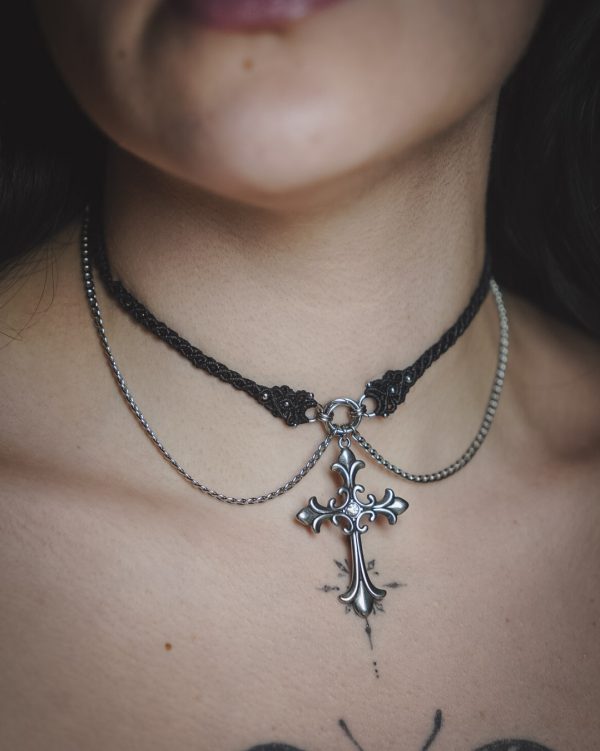 brigid necklace on a neck